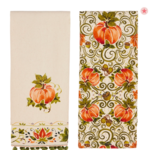 Raz Imports 26" Fall in Floral Tea Towel (choose style)