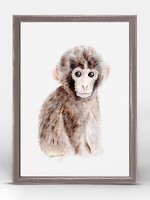 Greenbox Art 5x7 Mini Framed Canvas Baby Monkey