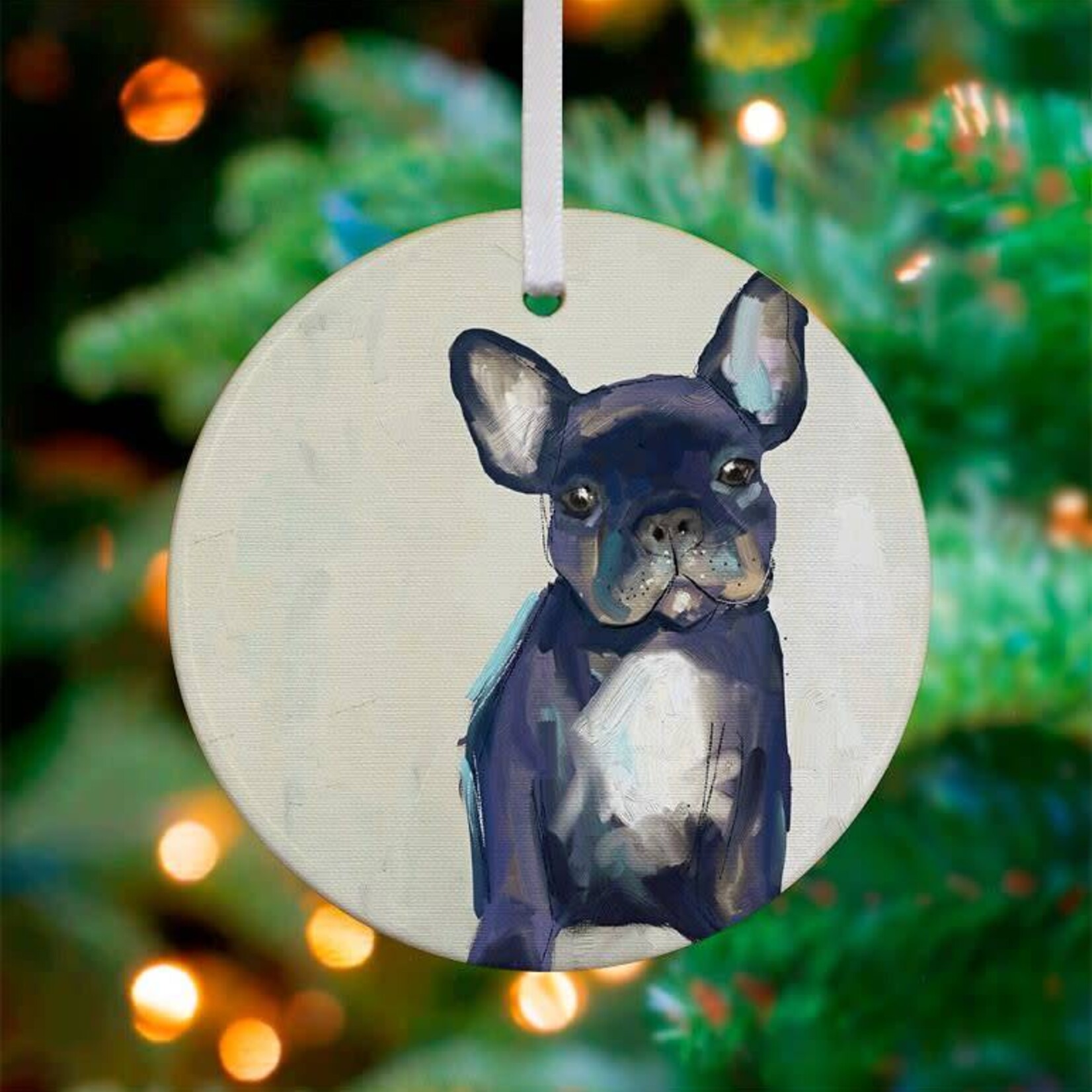 Greenbox Art Frenchie Pup Ornament