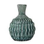 Bloomingville Teal Stoneware Vase - Skinny Neck