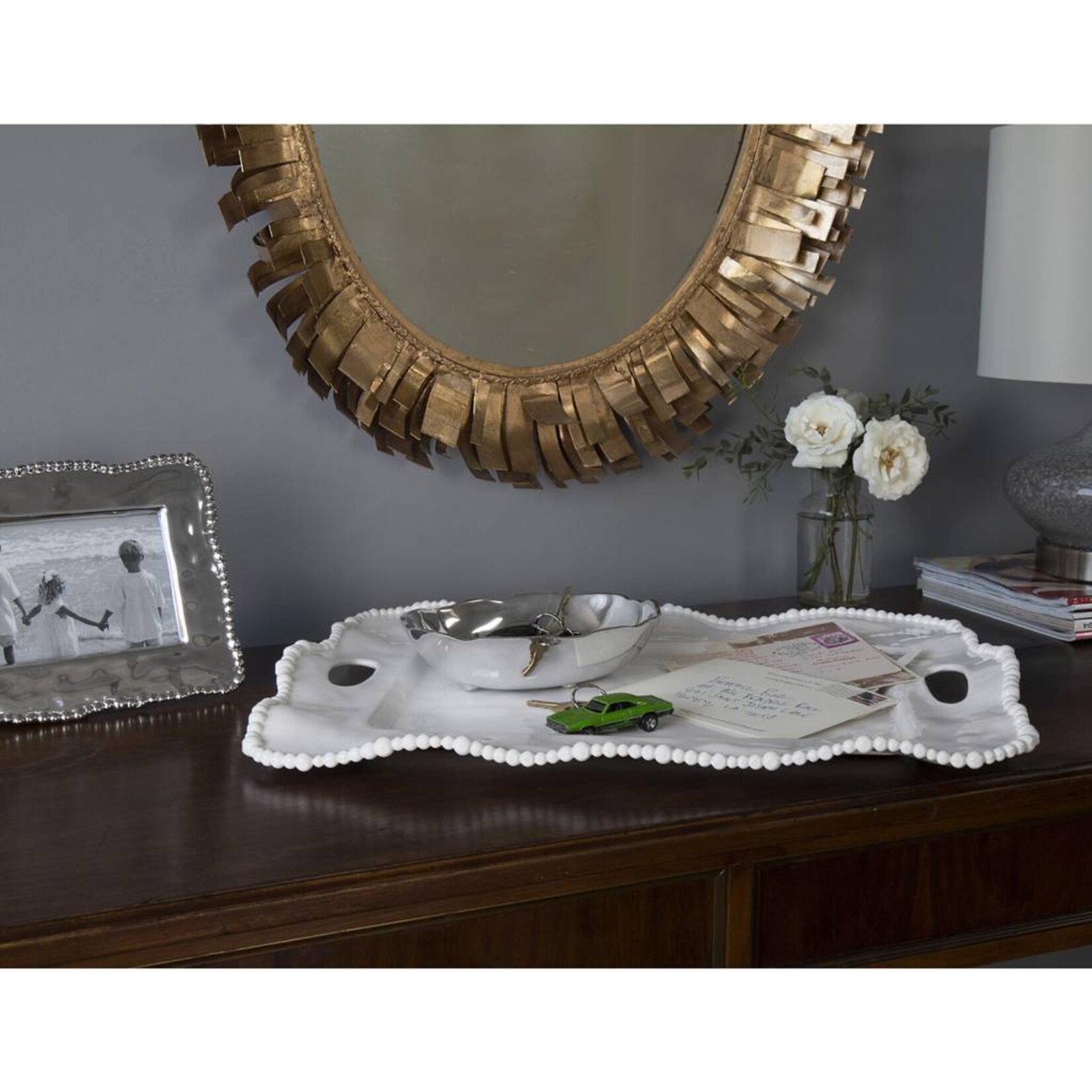 Beatriz Ball VIDA ALEGRIA Rect Tray w/ Handles - White