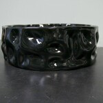 Alex Marshall Pottery 14" Ripple Bowl Gloss Black