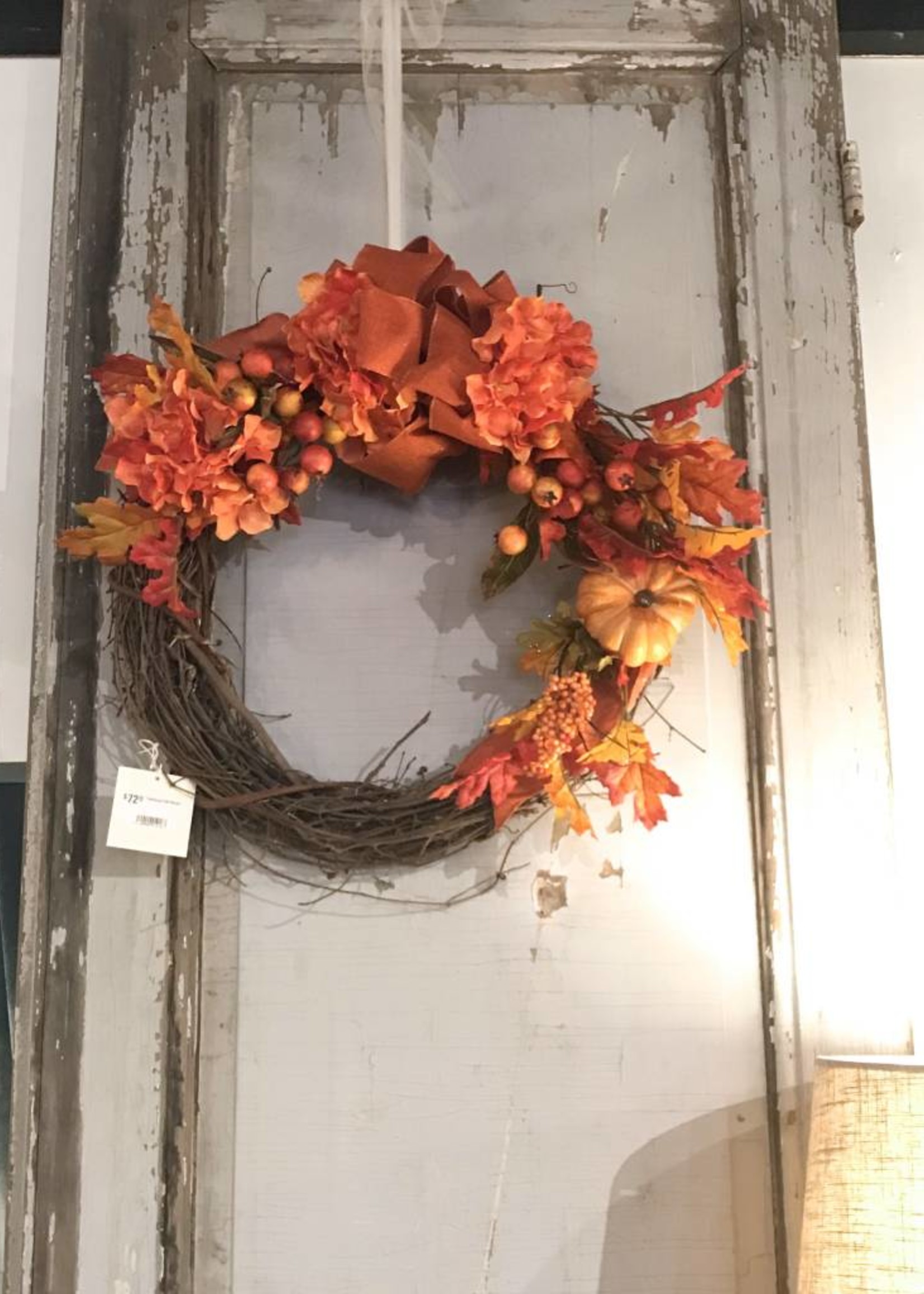 Fall Leaves & Hydrangea Wreath