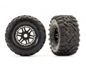 Traxxas Tires And Wheels
 - Traxxas Maxx Tires Wheels Black 2 17mm Tsm Rated 8972 Tracks Hobbies And R C Raceway