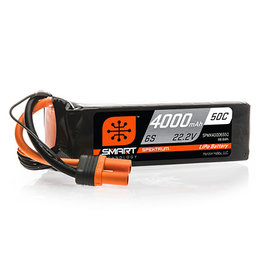 Spektrum 4000mAh 6S 22.2V 50C Smart LiPo Battery; IC5 (SPMX40006S50)