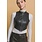 liliana LEATHER CROPPED ZIP UP VEST