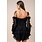 Multi Ruffle Off Shoulder Mini Dress