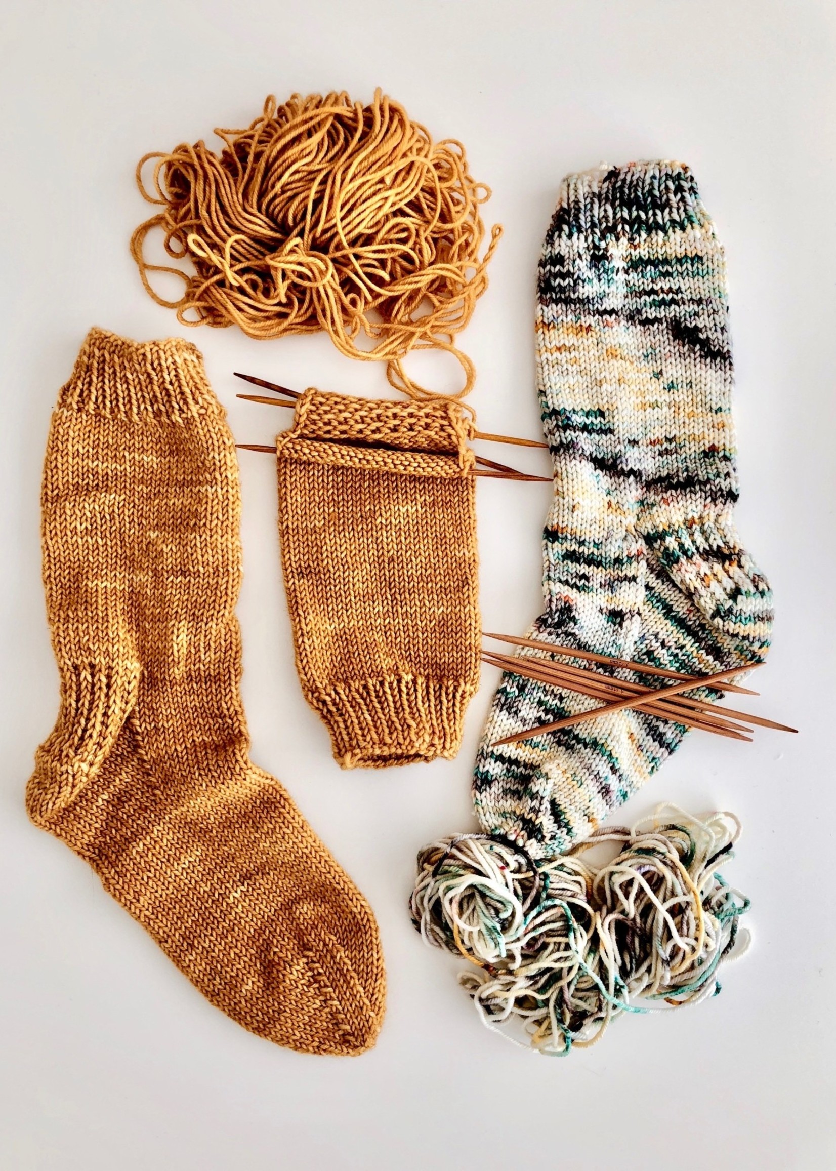 In person -Learn to Knit Top Down Socks