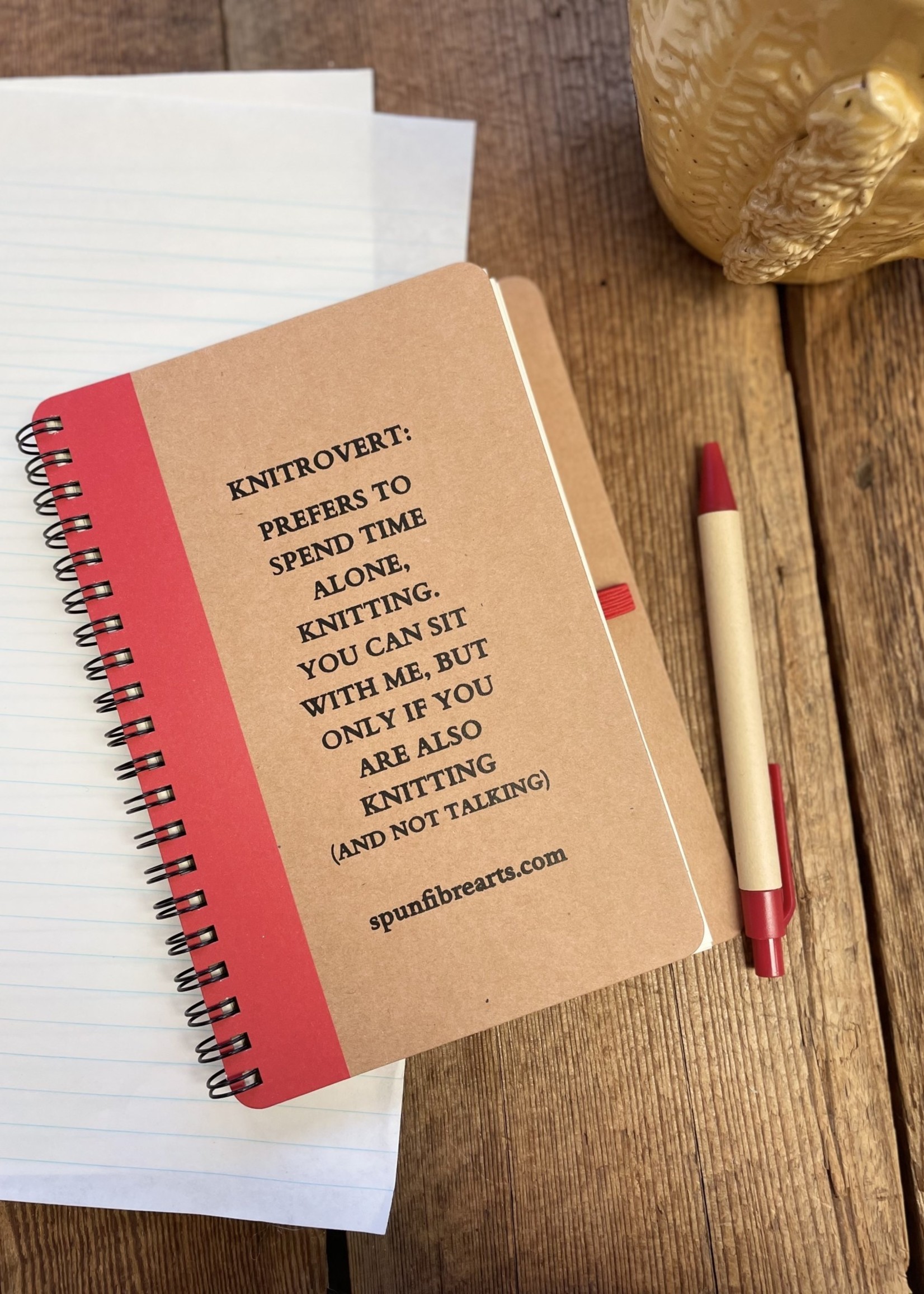 Spun Fibre Knitrovert Notebook & Pen