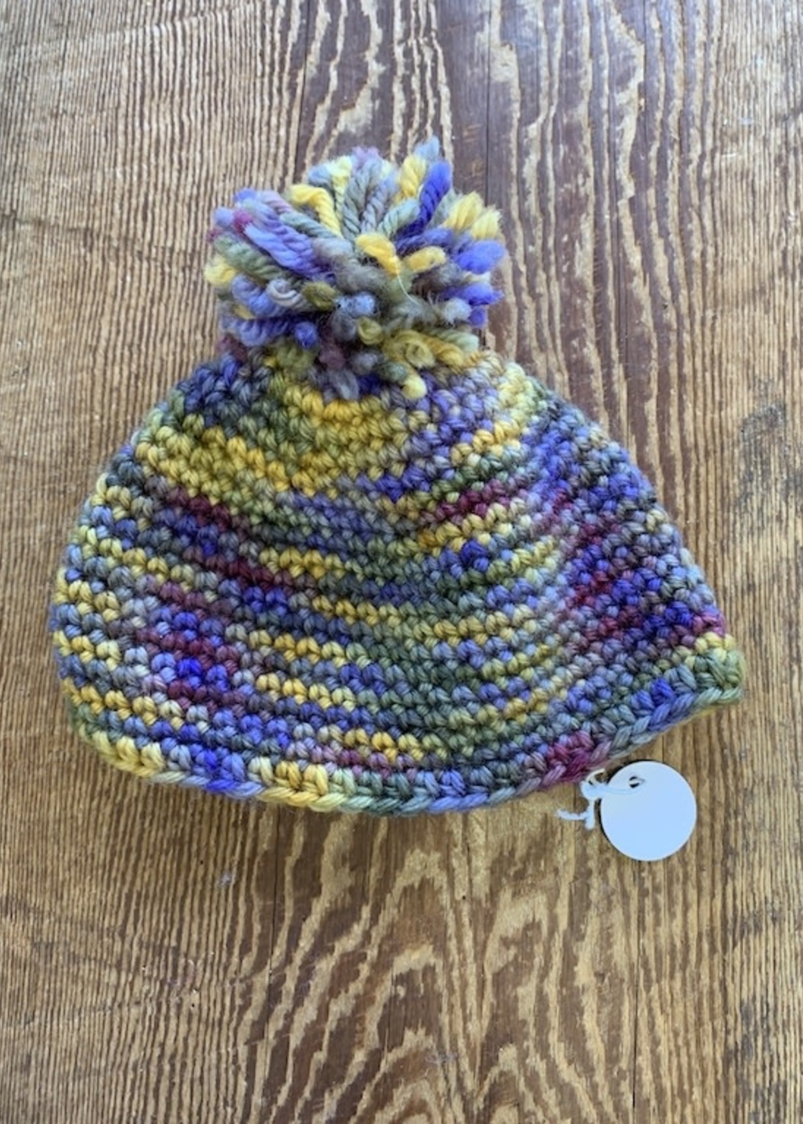 Purple Yellow Dolls Hat(Crochet)