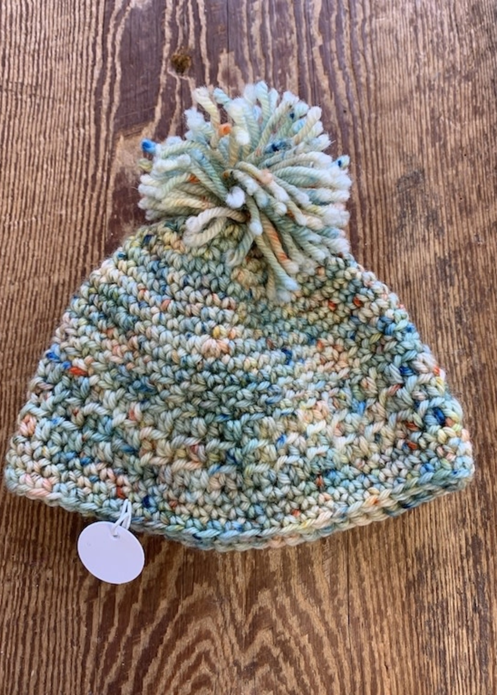 Speckled Blue Dolls Hat(Crochet)