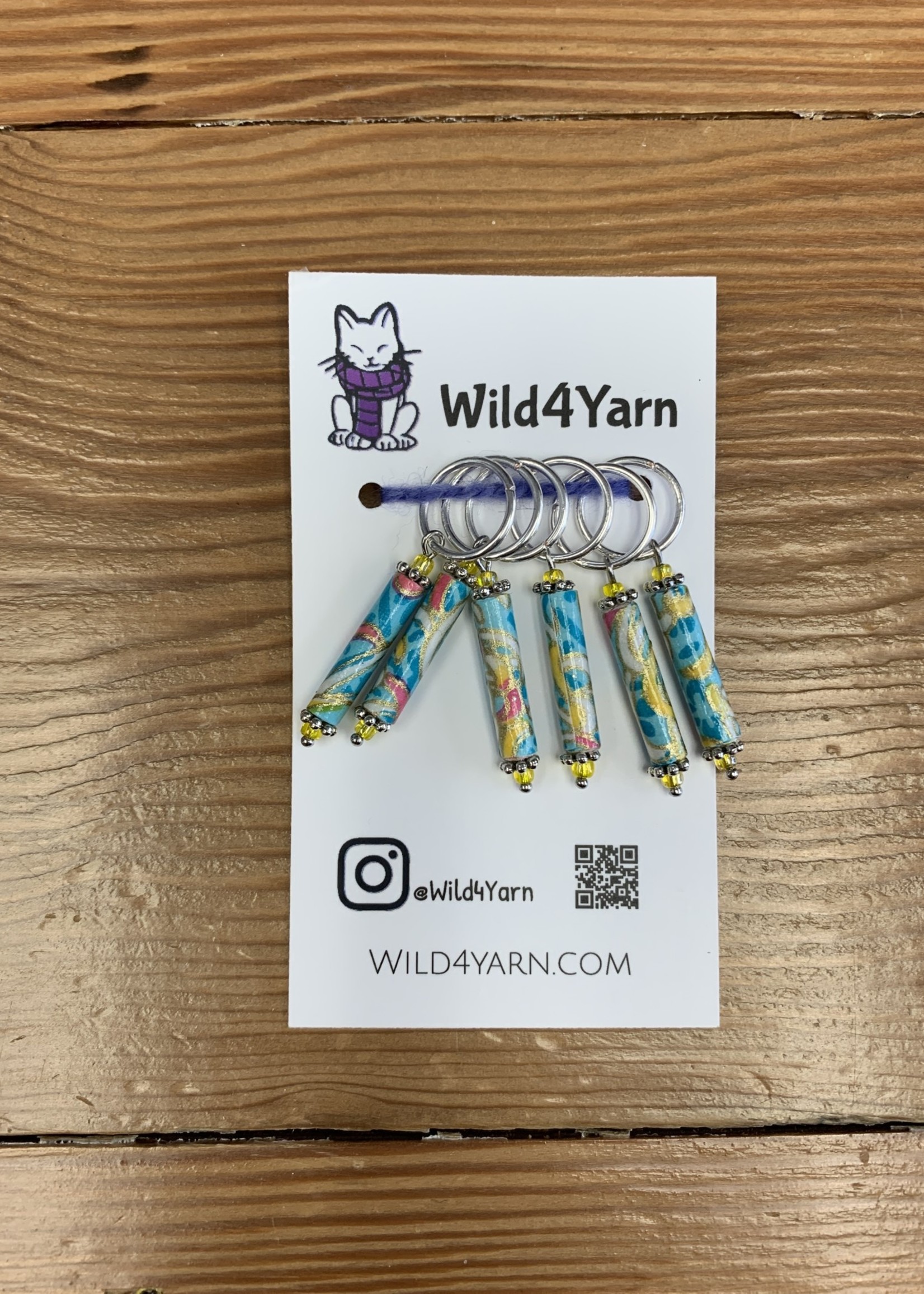Wild4Yarn Paper Bead Stitch Markers