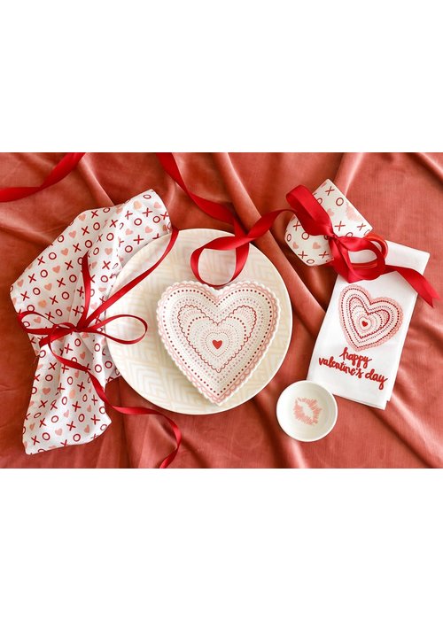 Happy Everything Doily Motif Heart Plate
