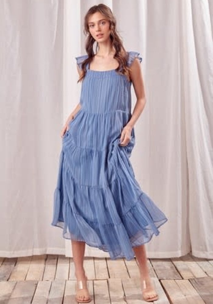 loose midi dress with sleeves