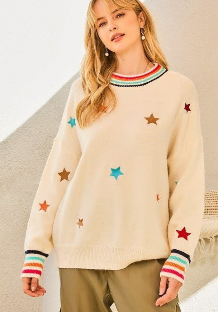 The Rainbow Road Star Sweater