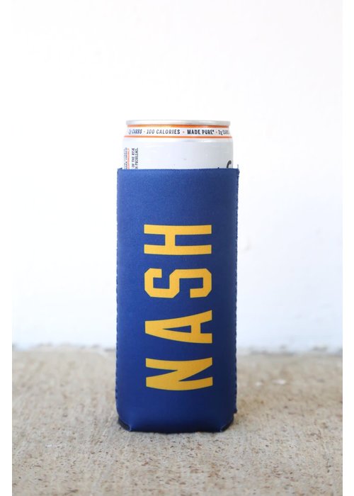 Nash Collection The Nash Collection Navy & Gold Skinny Can Cooler