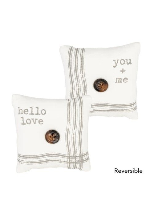 "Hello Love" Mini Reversible Pillow