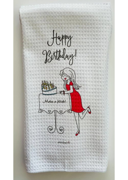 "Make A Wish" Birthday Waffle Towel