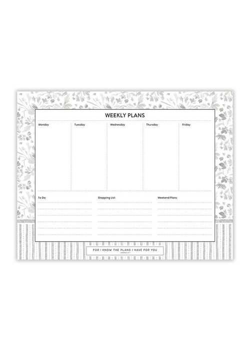 "For I Know The Plans I Have For You"  Weekly Planner