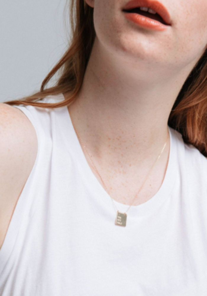 "it is well" Gold Phrase Necklace