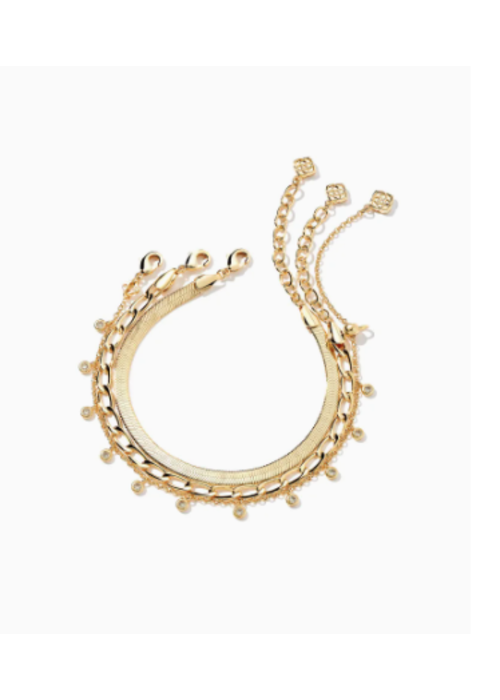 Kassie Set of 3 Chain Bracelet Gold