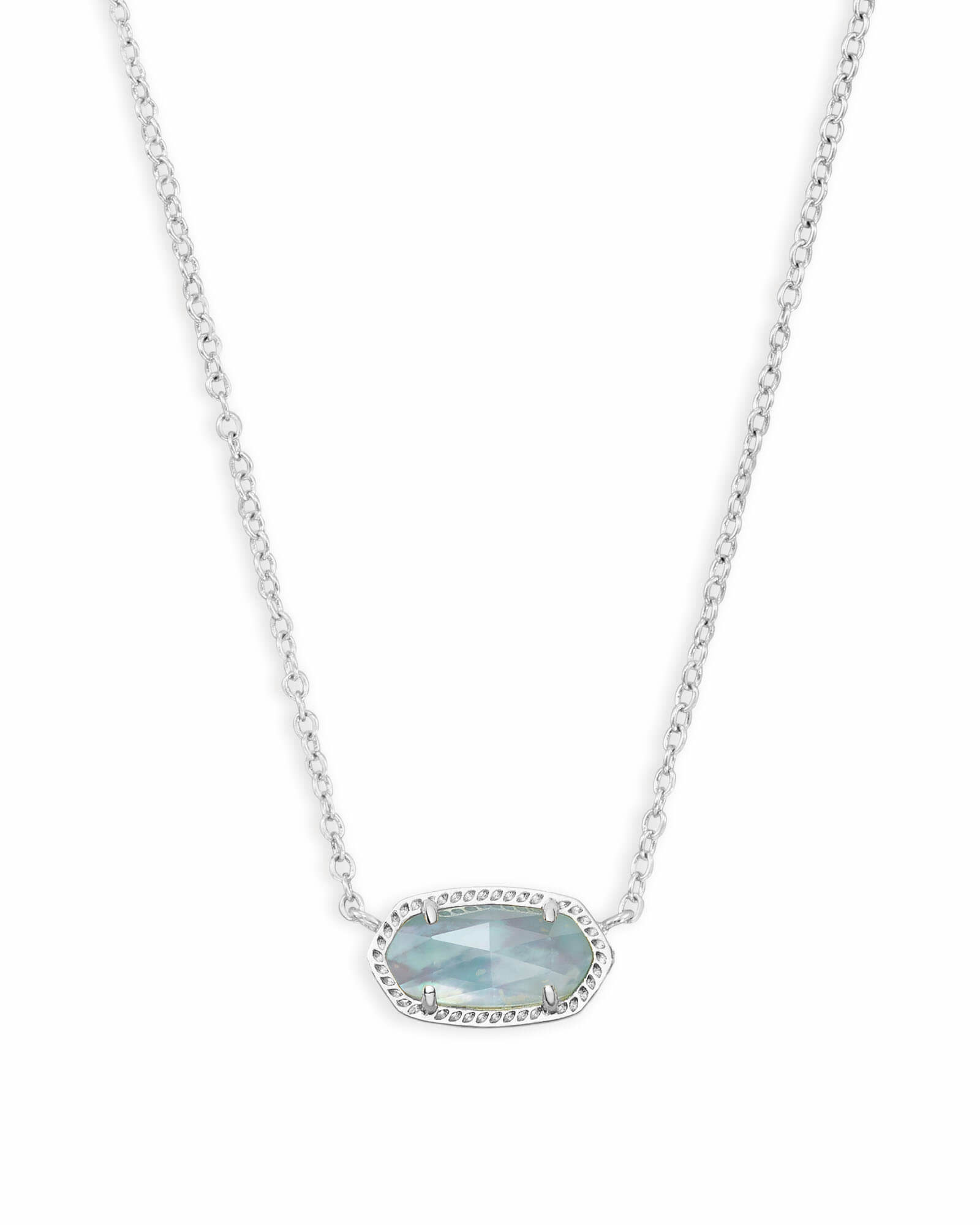Elisa Silver Pendant Necklace in Light 