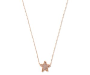 The Jae Star Rose Gold Pendant Necklace in Rose Gold Drusy - The
