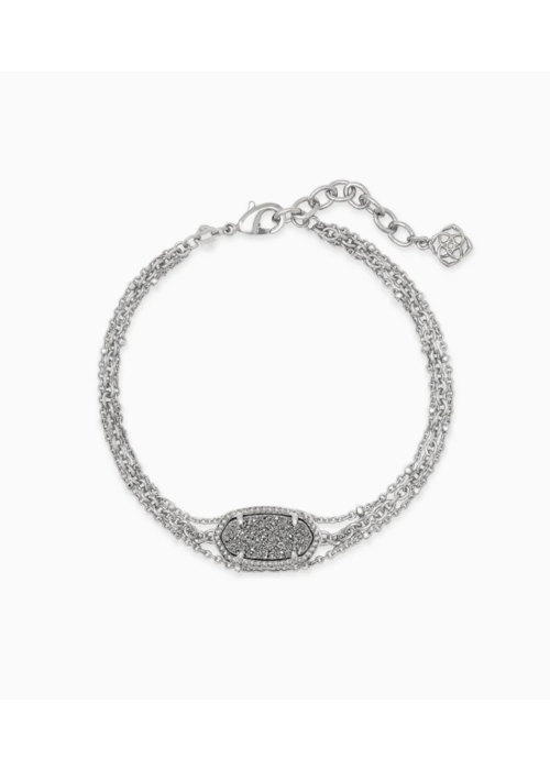 Kendra Scott Elaina Silver Multi Strand Bracelet in Platinum Drusy