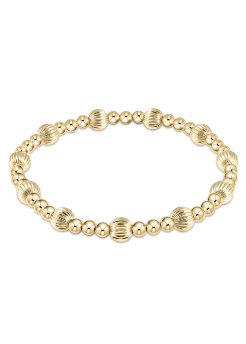 Enewton Dignity Sincerity Pattern 6mm Gold Bead Bracelet