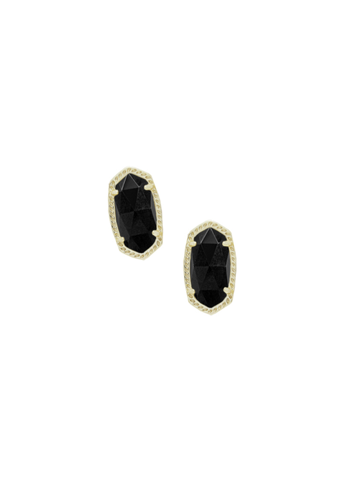 Kendra Scott Ellie Gold Stud Earrings in Black
