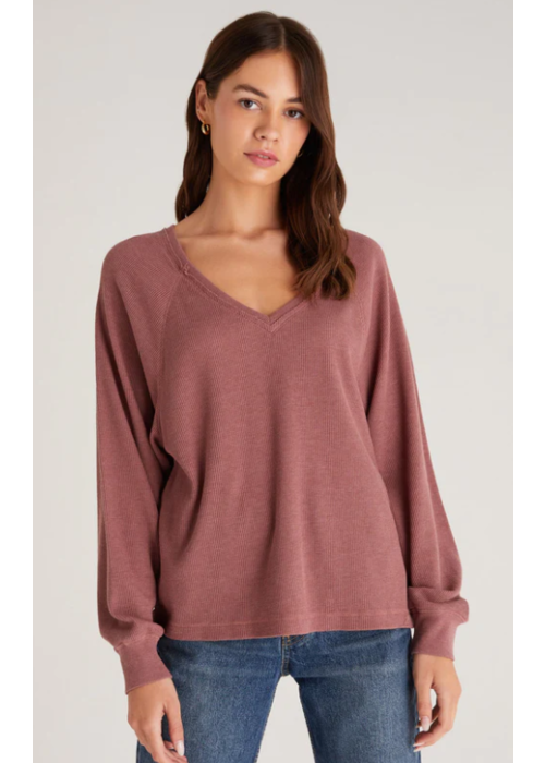 Z Supply The Mulberry Frances Waffle LS Top