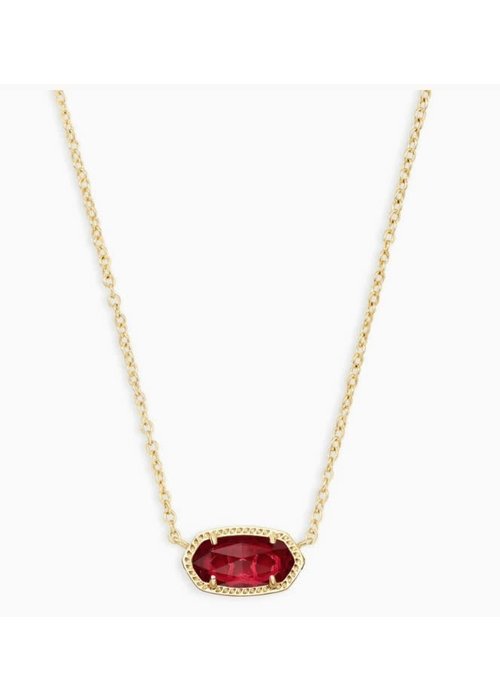Kendra Scott Elisa Necklace Gold Clear Berry