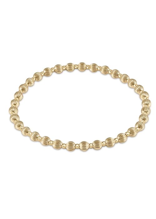 Enewton Extends Dignity Grateful Pattern 4mm Gold Bead Bracelet