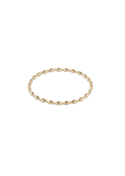 Enewton Harmony Grateful Pattern 2mm Bead Bracelet- Gold