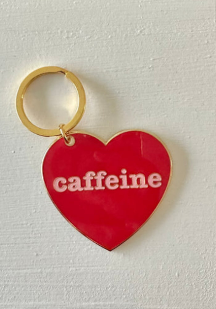 Caffeine Heart Keychain
