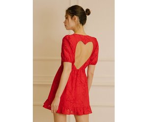 heart cut out back dress