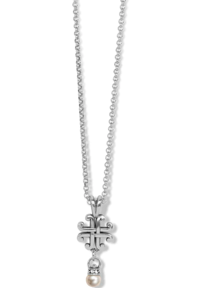 Taos Pearl Cross Mini Necklace