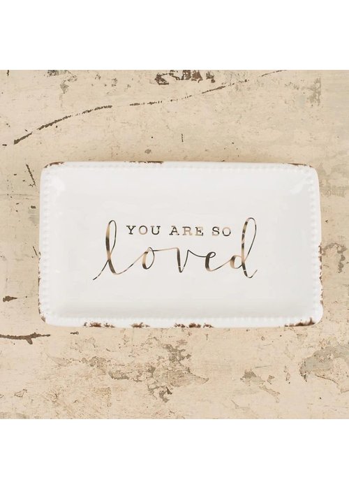 You Are So Loved Gold Letter Trinket Tray