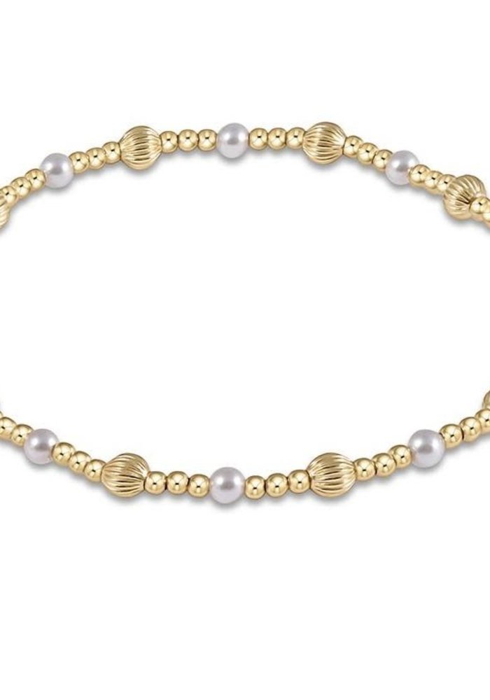 Dignity Sincerity Pattern 4mm Gemstone Bead Bracelet