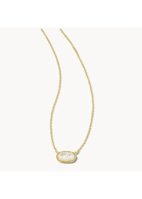 Kendra Scott Grayson Gold Pendant Necklace in Ivory Mother of Pearl