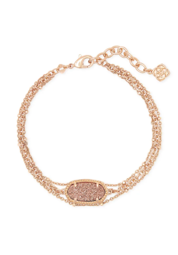 The Elaina Rose Gold Multi Strand Bracelet in Rose Gold Drusy