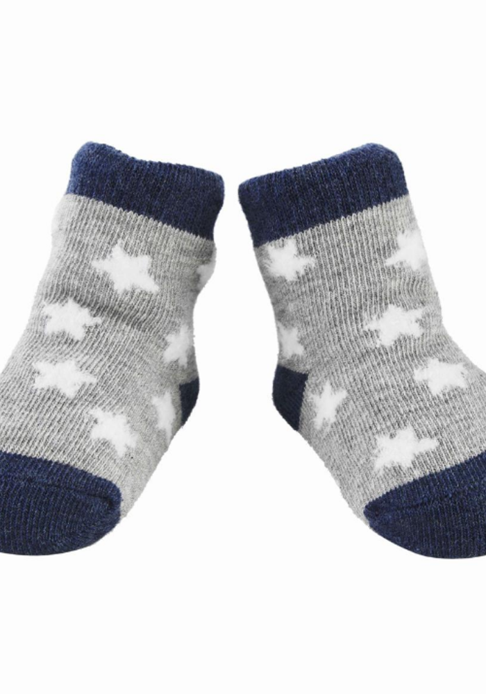 White Chenille Star Sock