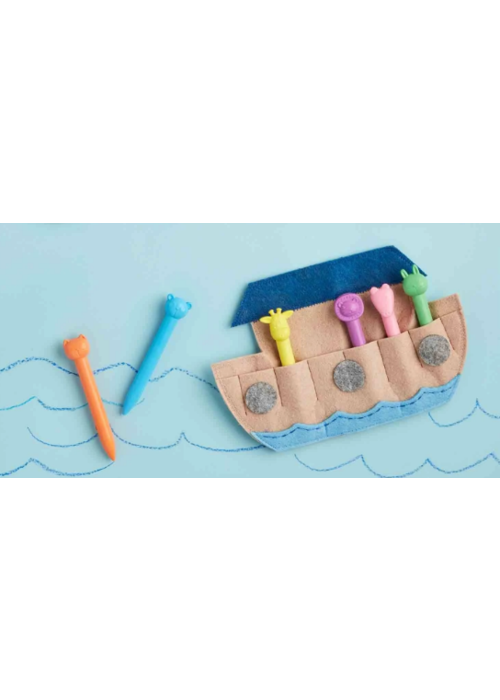 Noah's Ark Crayon Holder Set