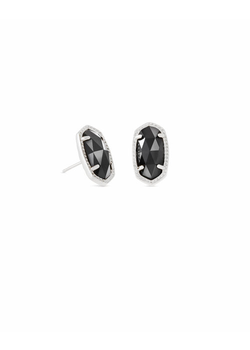 Kendra Scott Ellie Silver Stud Earrings in Black