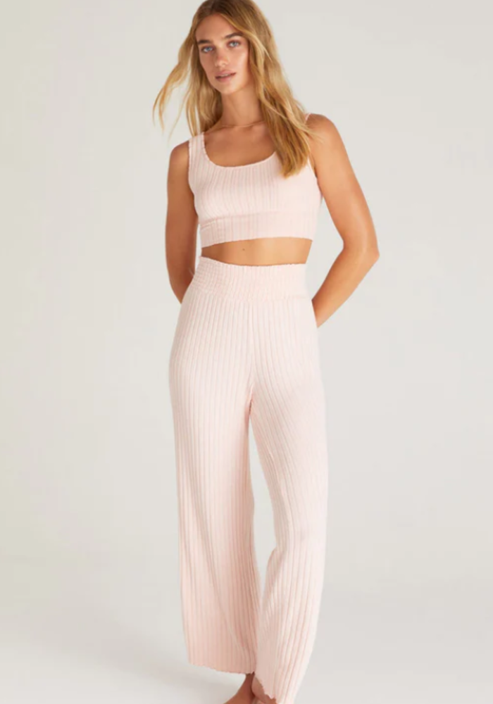 ROUGE RIBBED PANTS - CREAM – chiffonboutique