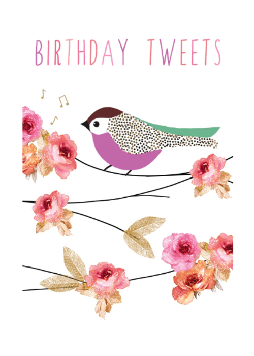 Birthday Tweets Bird Card