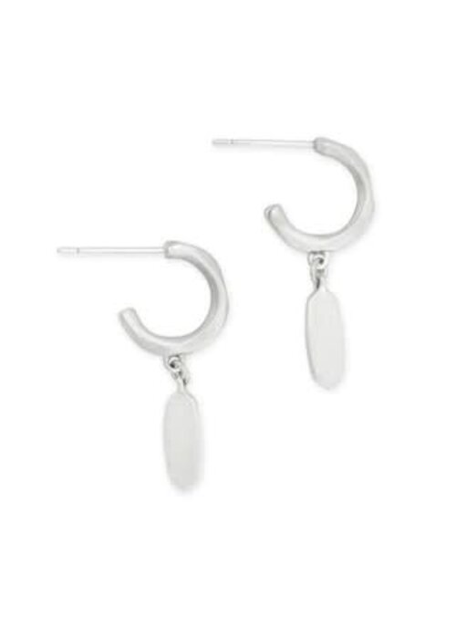 Kendra Scott Fern Huggie Earring in Bright Silver