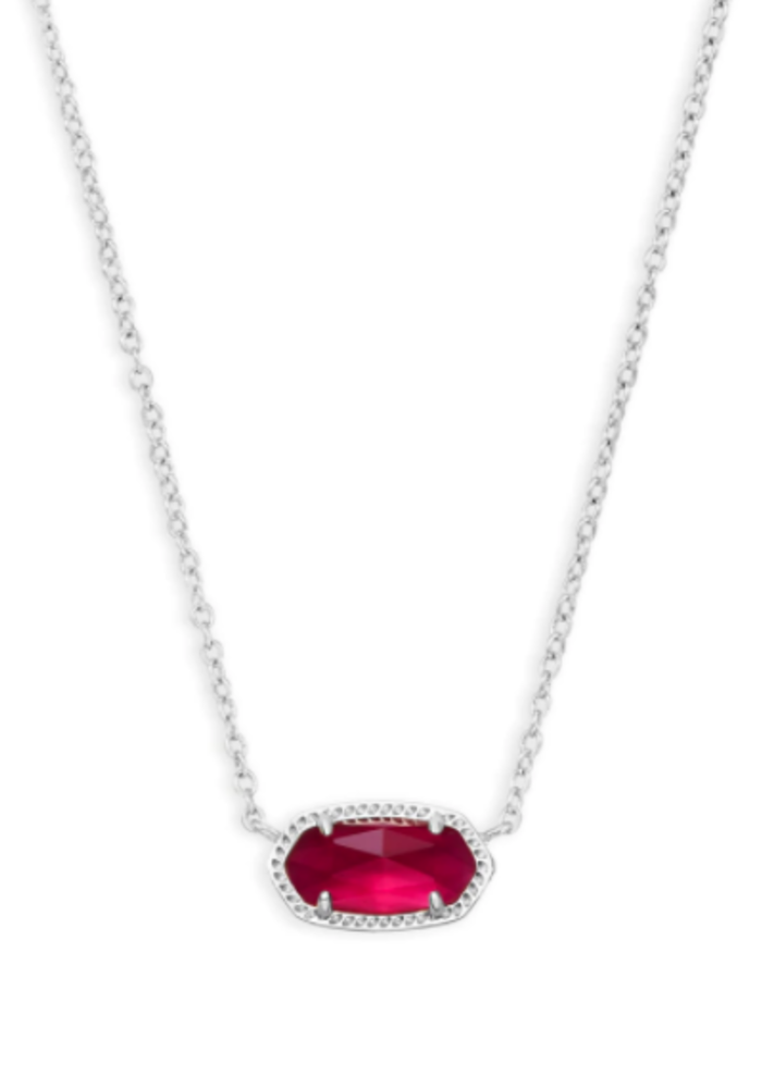 The Elisa Pendant Necklace in Clear Berry