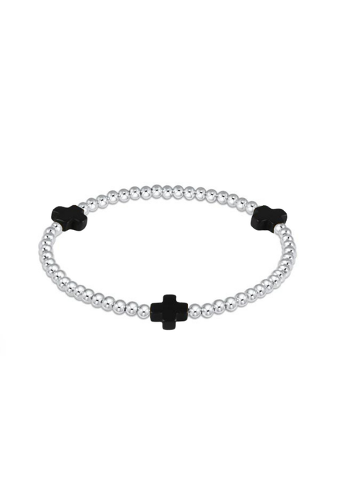 Enewton Signature Cross Sterling Pattern 3mm Bead Bracelet