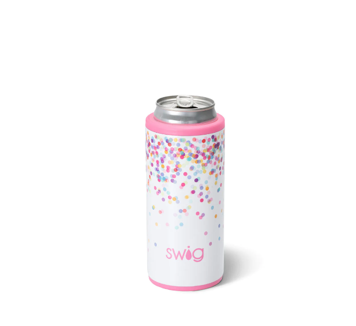 White Confetti Handle Tumbler